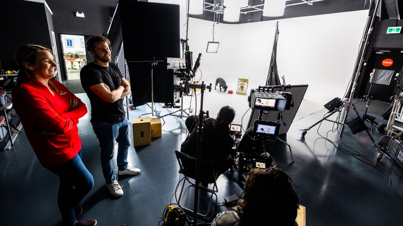 Viva Media team on location filming a project