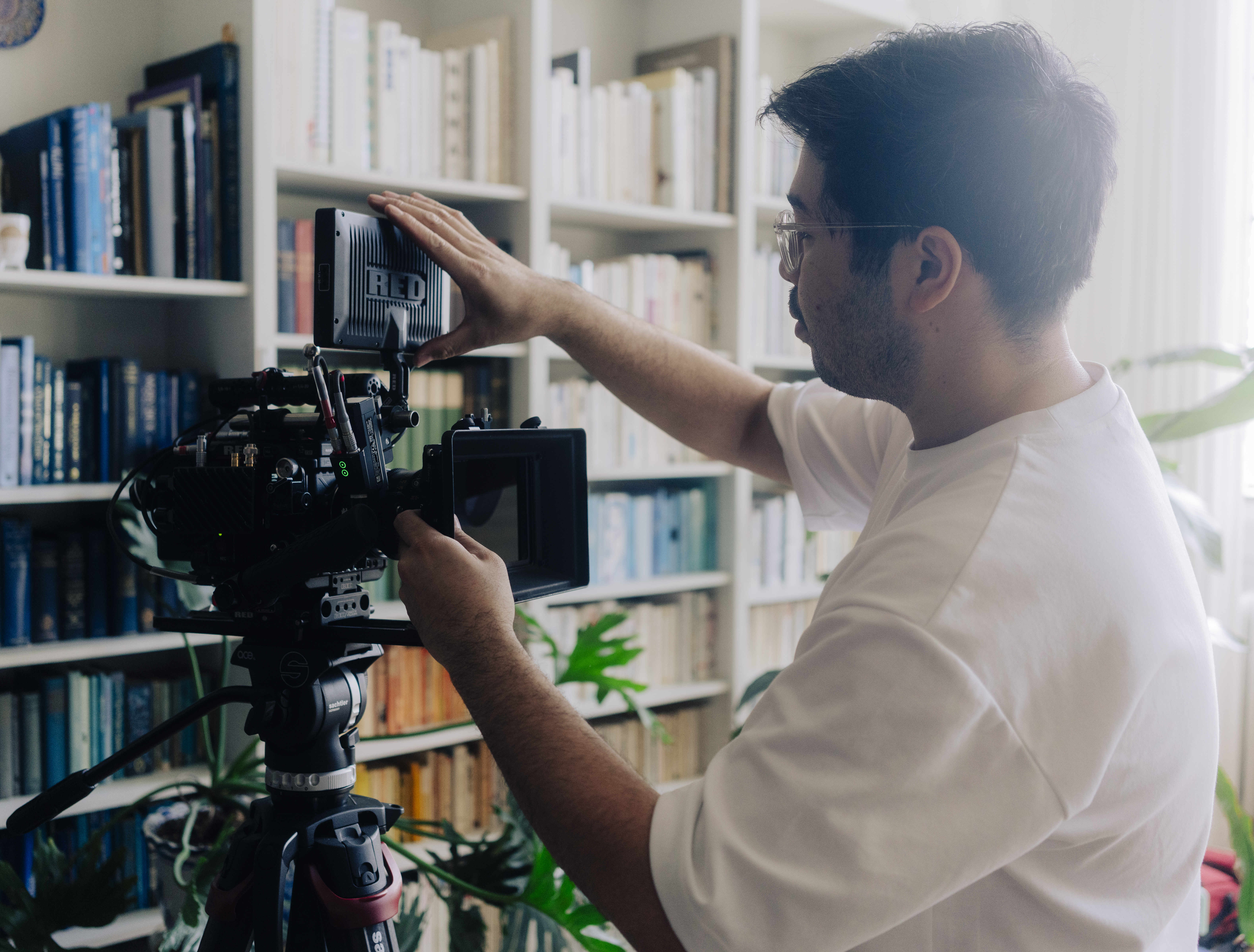 Camera operator filming at a Toronto video shoot